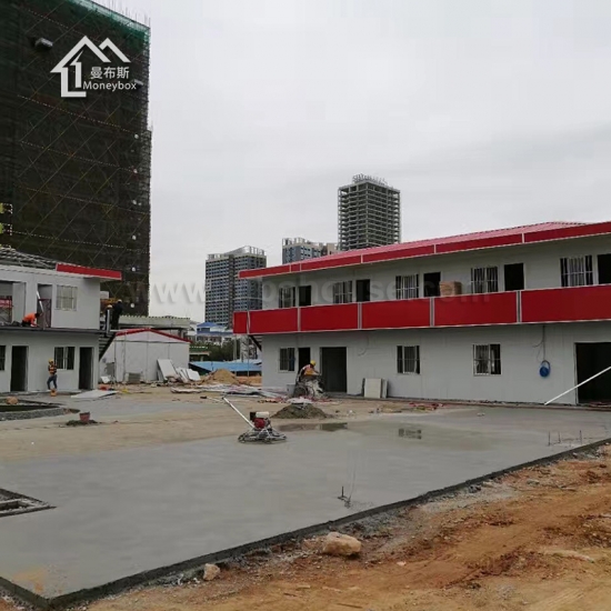 निर्माण स्थल पर चीन फैक्टरी मॉड्यूलर प्रीफैब्रिकेटेड टी स्टाइल हाउस